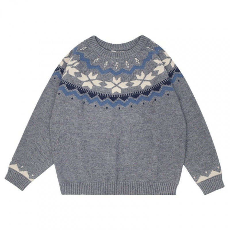 Kvinders hyggelige sweater med vintermønster Stilla