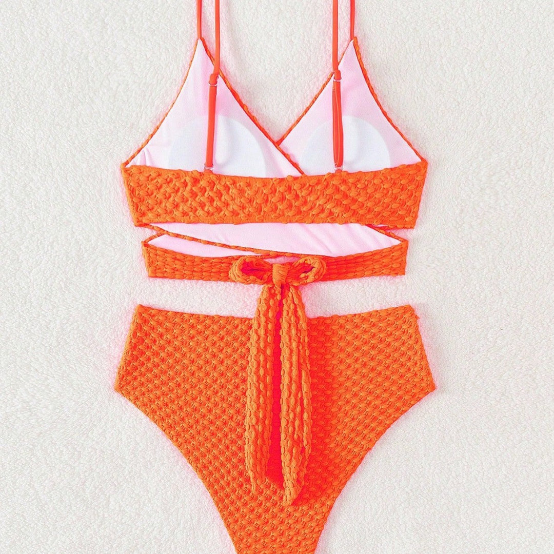 Dame Højtaljet Bikini med moderne Vige Design Skovae