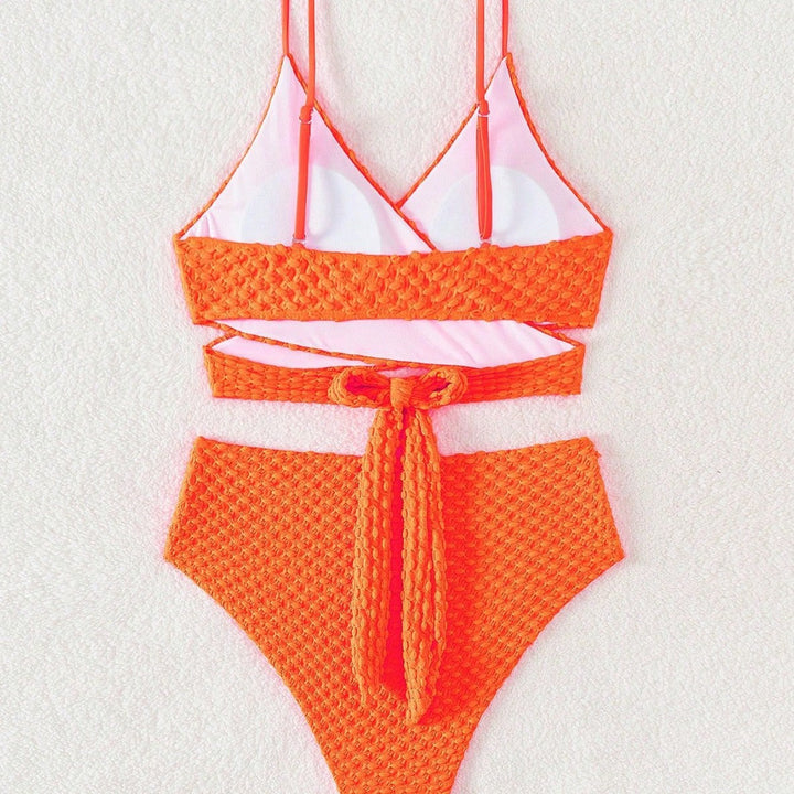 Dame Højtaljet Bikini med moderne Vige Design Skovae