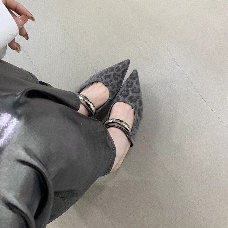 Dame spidse Slingback-muler med slankt spændeakcent Stilla