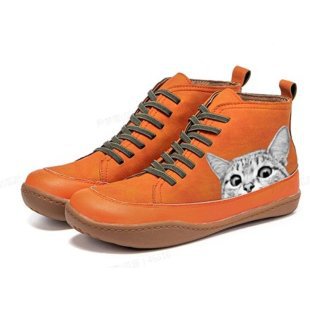 Dame moderigtige Sneakers med unikt kattemotiv Stilla