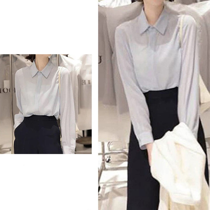 Dame elegant skjorte bluse lavet af let, åndbart materiale Stilla