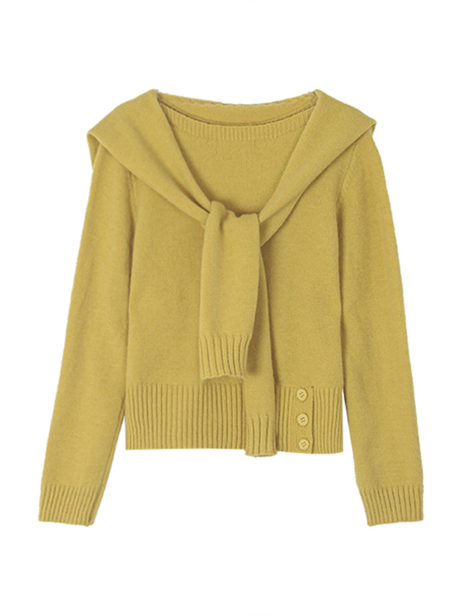 Dame strikpullover med aftagelig hætte og moderigtigt design Stilla