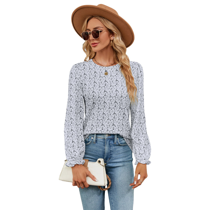 Damer Bluse med floral mønster og luftige ærmer Stilla