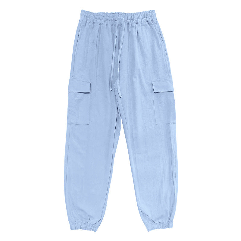 Herren Cargo-bukser med elastisk talje og multifunktionelle lommer Stilla