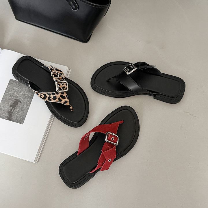 Femme Chic Justerbare Tåseparator Sandaler Stilla