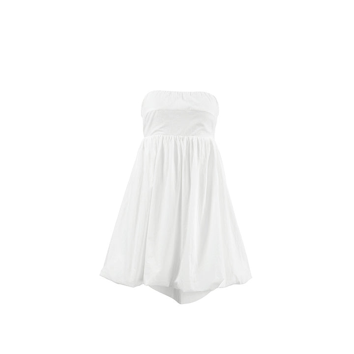 Dame strapless ballonkjole med elastisk linning og legende design Stilla