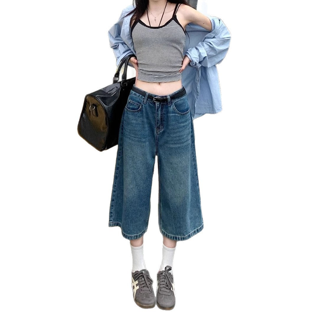 Kvindernes Løs Pasform Jeans Culottes Stilla