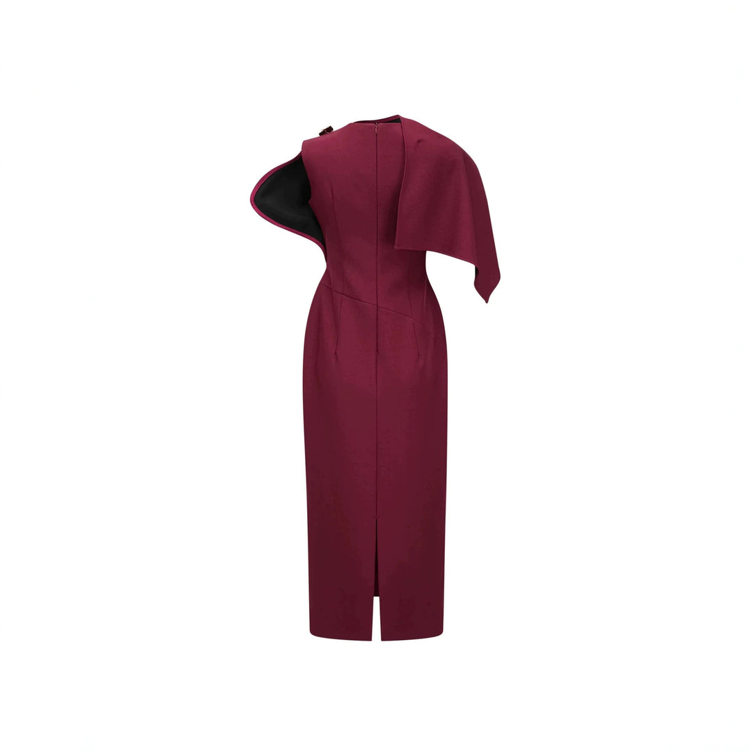 Dame Elegant aften kjole med off-shoulder design og raffinerede draperinger Skovae