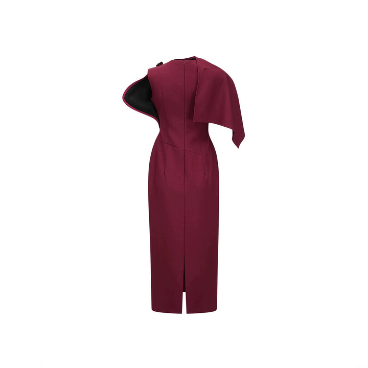 Dame Elegant aften kjole med off-shoulder design og raffinerede draperinger Skovae