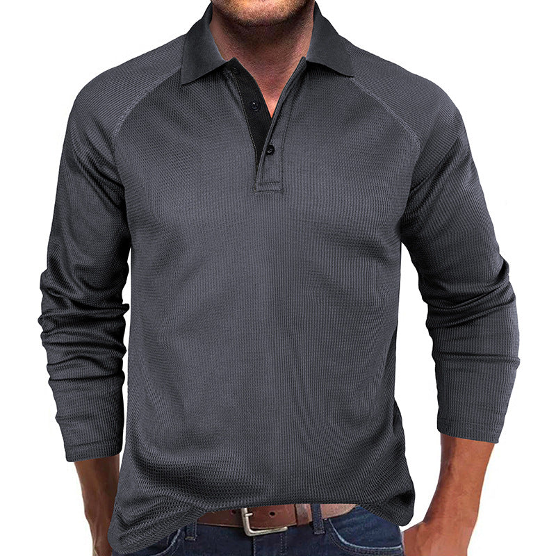 Herrer poloshirt med innovativ strukturdesign og afslappet snit Stilla