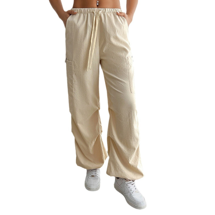 Dame Relaxed Fit Cargo-bukser med elastisk talje og praktiske lommer Stilla