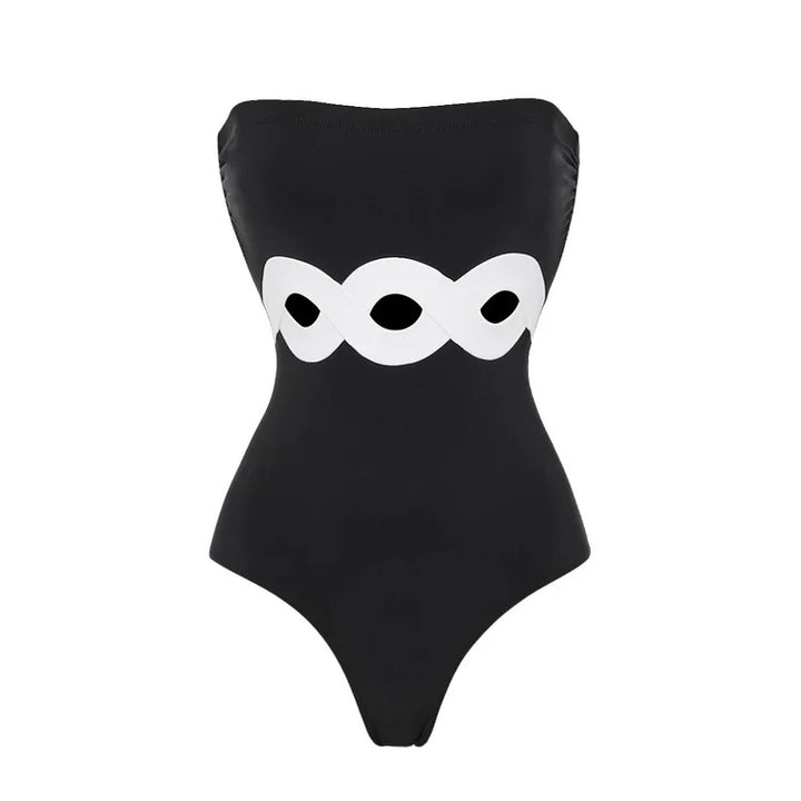 Damer elegant V-udskæring bikini med stilfuld omslagsskørt Skovae