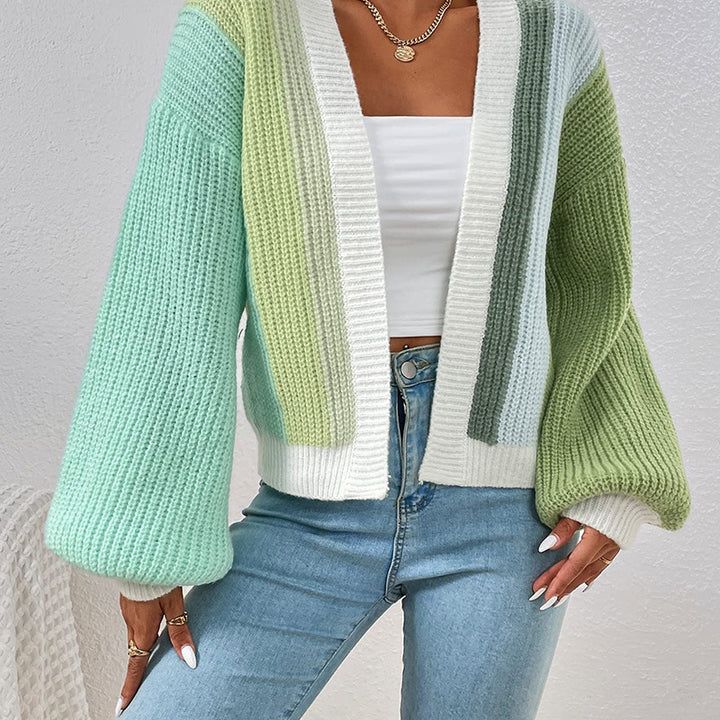 Femme Chunky Strik Bellærme Cardigan Stilla