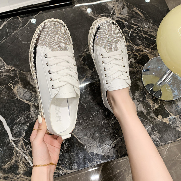 Dame Glitrende Sporty Elegante Sneakers Stilla