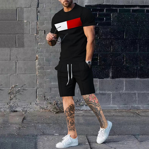 Herre sporty kortærmet stil T-shirt med moderne grafikdesign Stilla