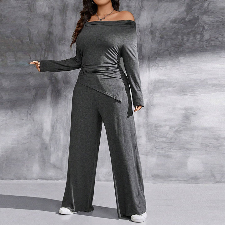 Dame casual todelt med bred pasform og off-shoulder design Stilla
