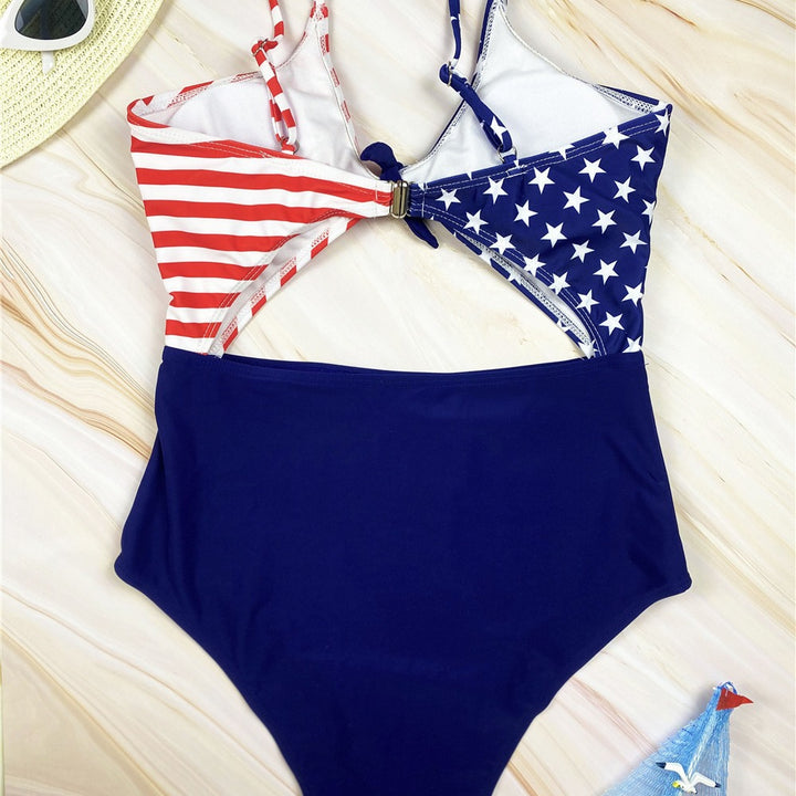 Kvinder patriotisk høj talje bikini-sæt Stilla