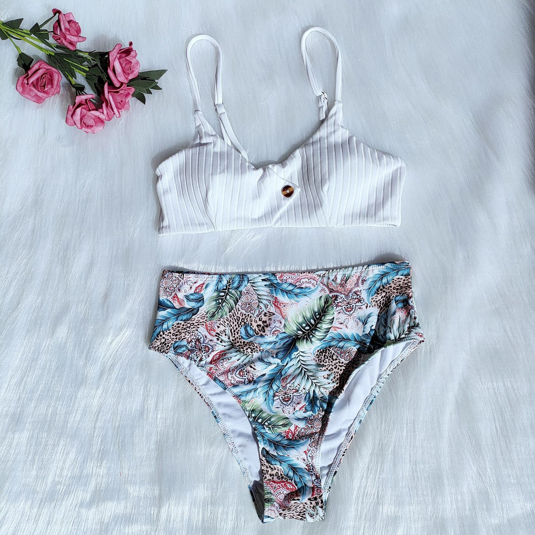 Dame Bikini-sæt med floralt design og moderne snit Skovae