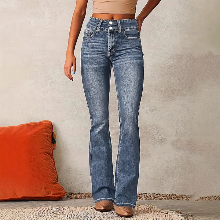 Kvinder Høj Talje Bootcut Jeans Stilla