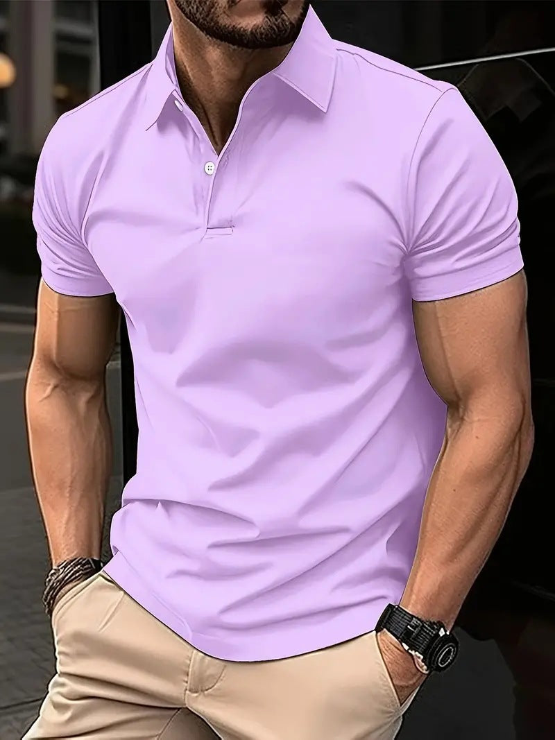 Herre polo shirt med kropsnær pasform og åndbare egenskaber Stilla