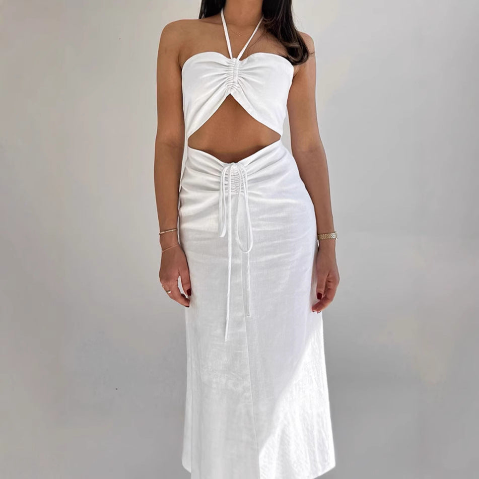 Dame Maxi-kjole med raffineret Cut-Out og justerbare stropper Stilla