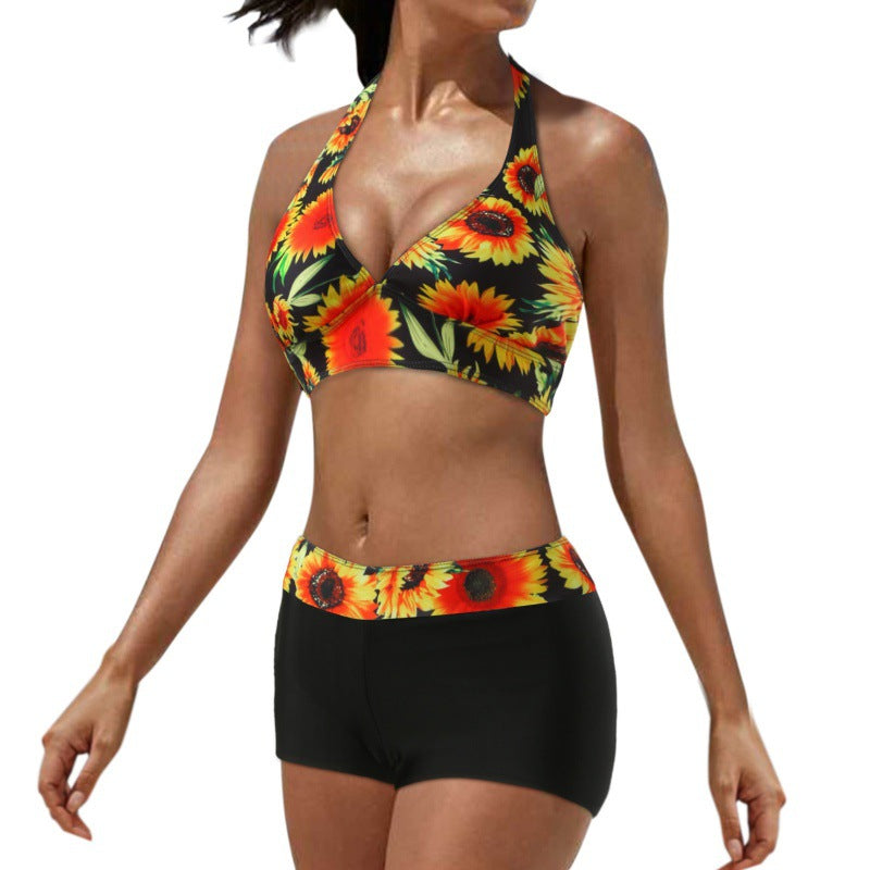 Dame Sporty bikini med højt skåret underdel Skovae