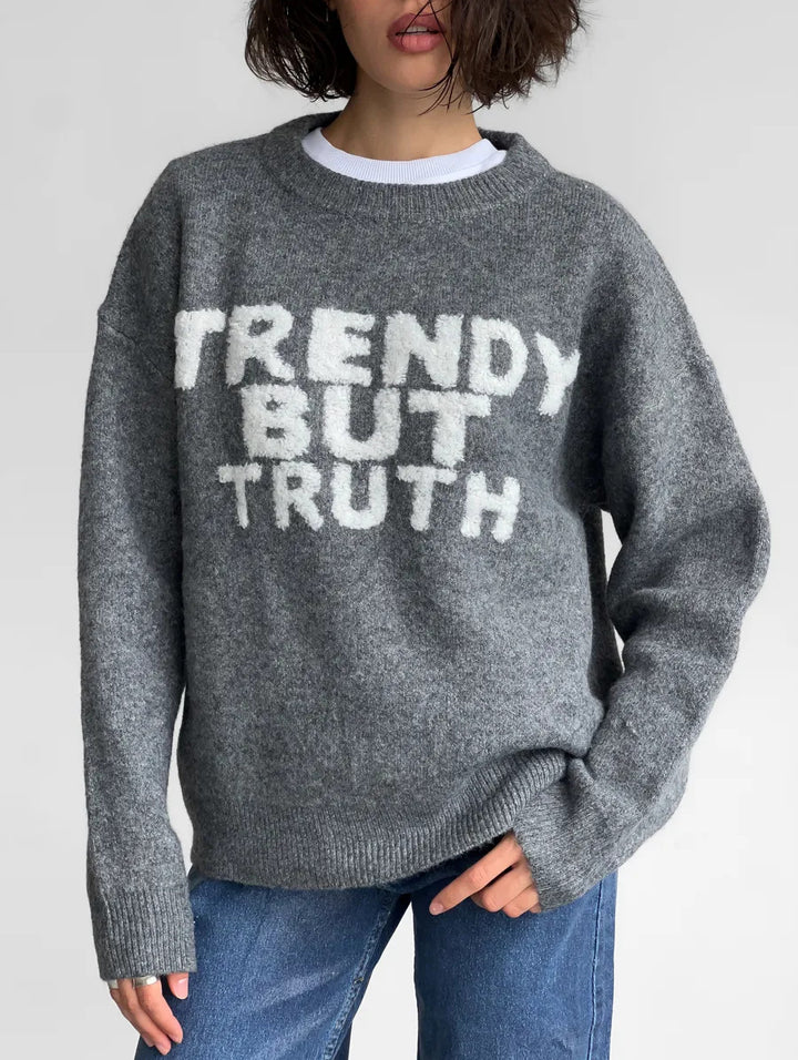 Kvindernes moderne sweater med iøjnefaldende bogstaver Stilla