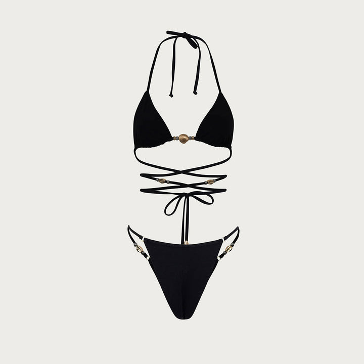 Dame bikini-sæt med elegant smykkedetail og tilpasningsvenlig skæring Stilla