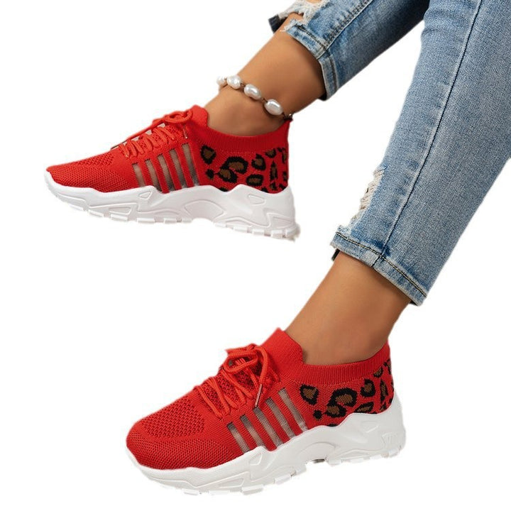 Dame Sporty Sneakers med fashionable dyremønster og åndbart overdel Stilla