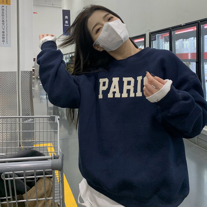 Dame casual sweatshirt med karakteristisk skrift Skovae