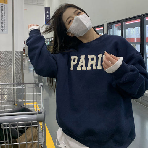 Dame casual sweatshirt med karakteristisk skrift Skovae