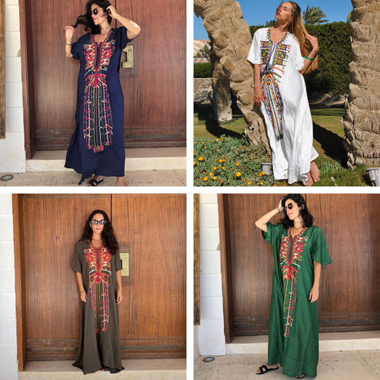 Dame Langærmet Kaftan Kjole Stilla