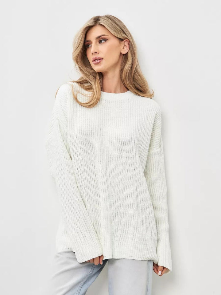 Kvinders chunky strikket sweater med en afslappet pasform og blødt materiale Stilla
