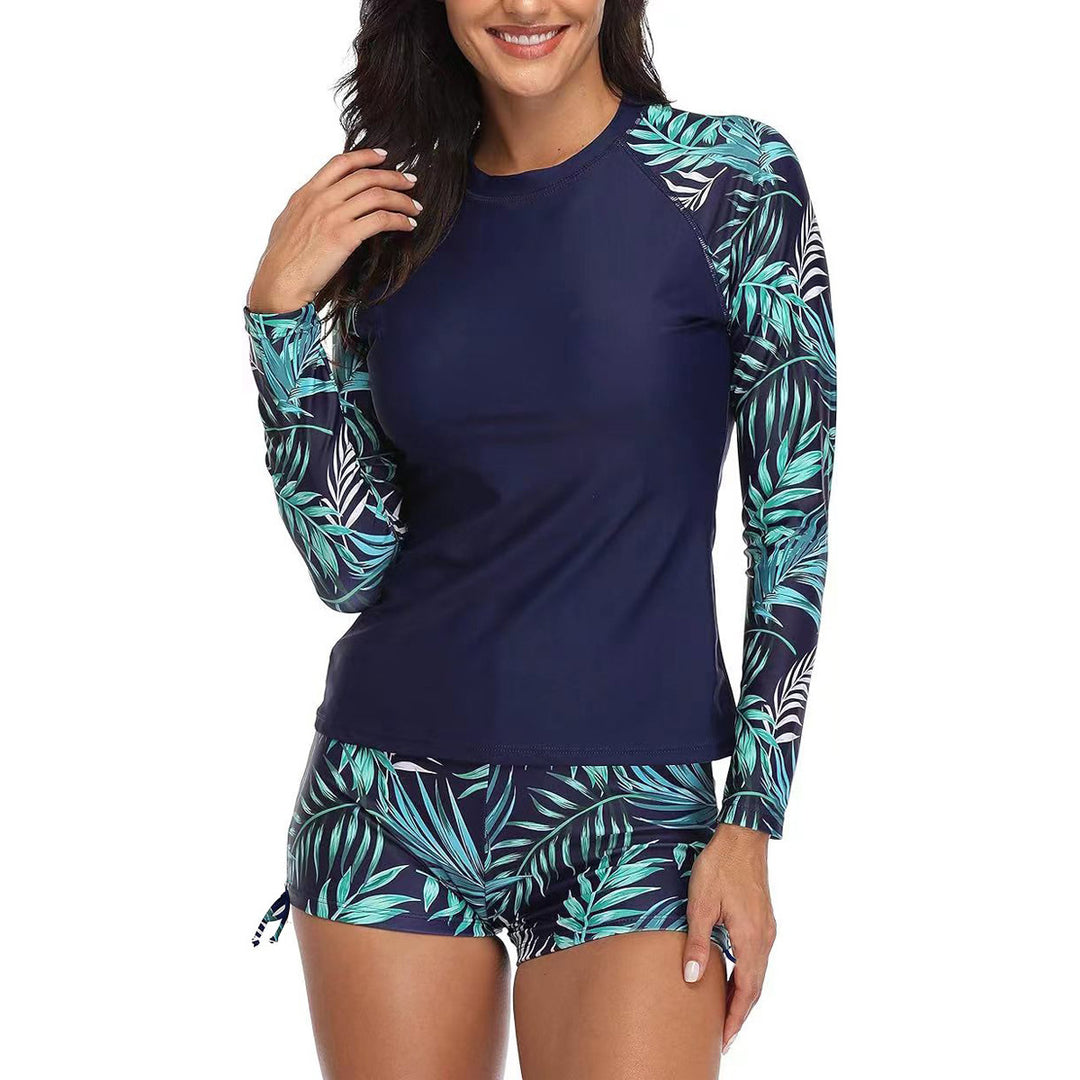 Dame Sporty Rashguard med blomsterdesign Skovae