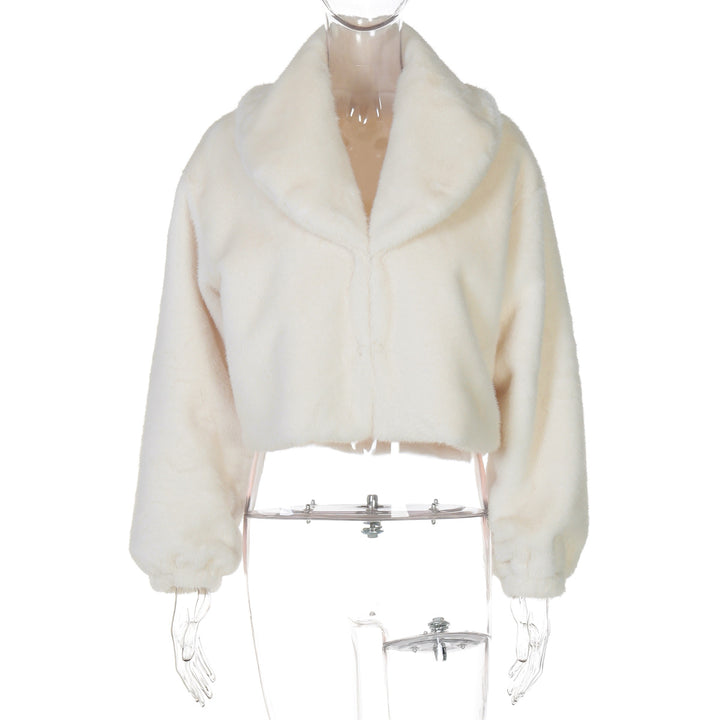 Dame Krammelig Cropped Jakke med elegant Krave Stilla