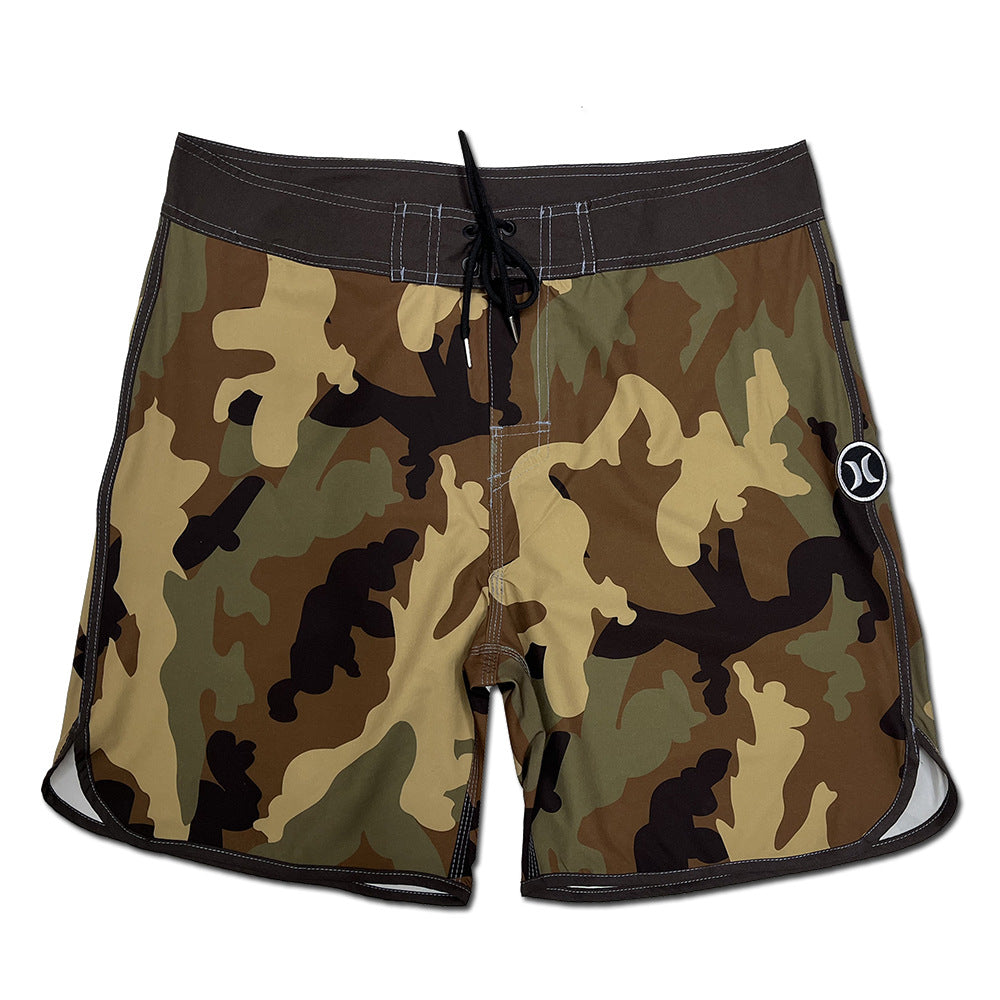 Herrer Bade-Shorts i moderne camouflage-look med praktisk snor Stilla