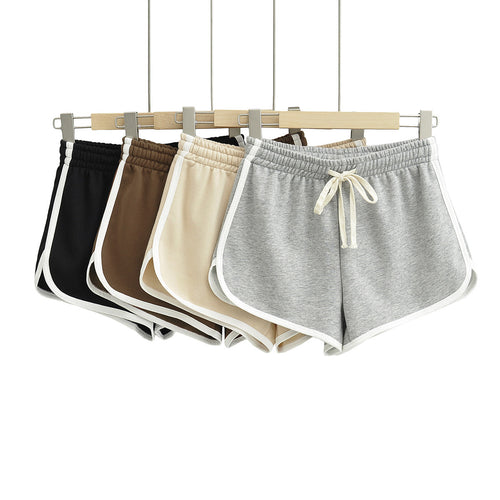 Damer sporty fritid shorts med elastisk talje og snor Stilla