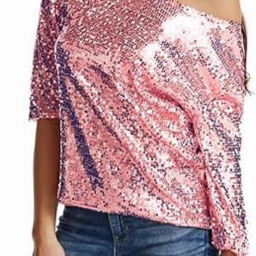 Damer Glitrende Paillet Bluse Skovae