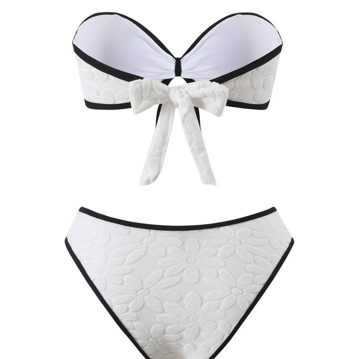 Dame blomsterprint stropløs bikini sæt Stilla