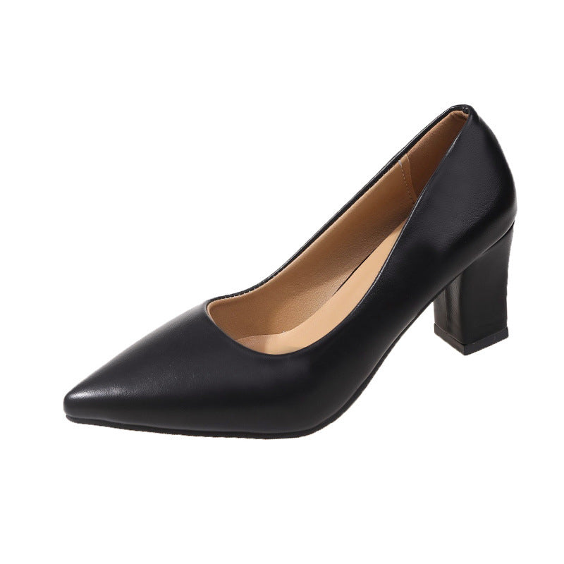 Dame Elegante Pumps med spids fodseng og blokeret hæl Stilla
