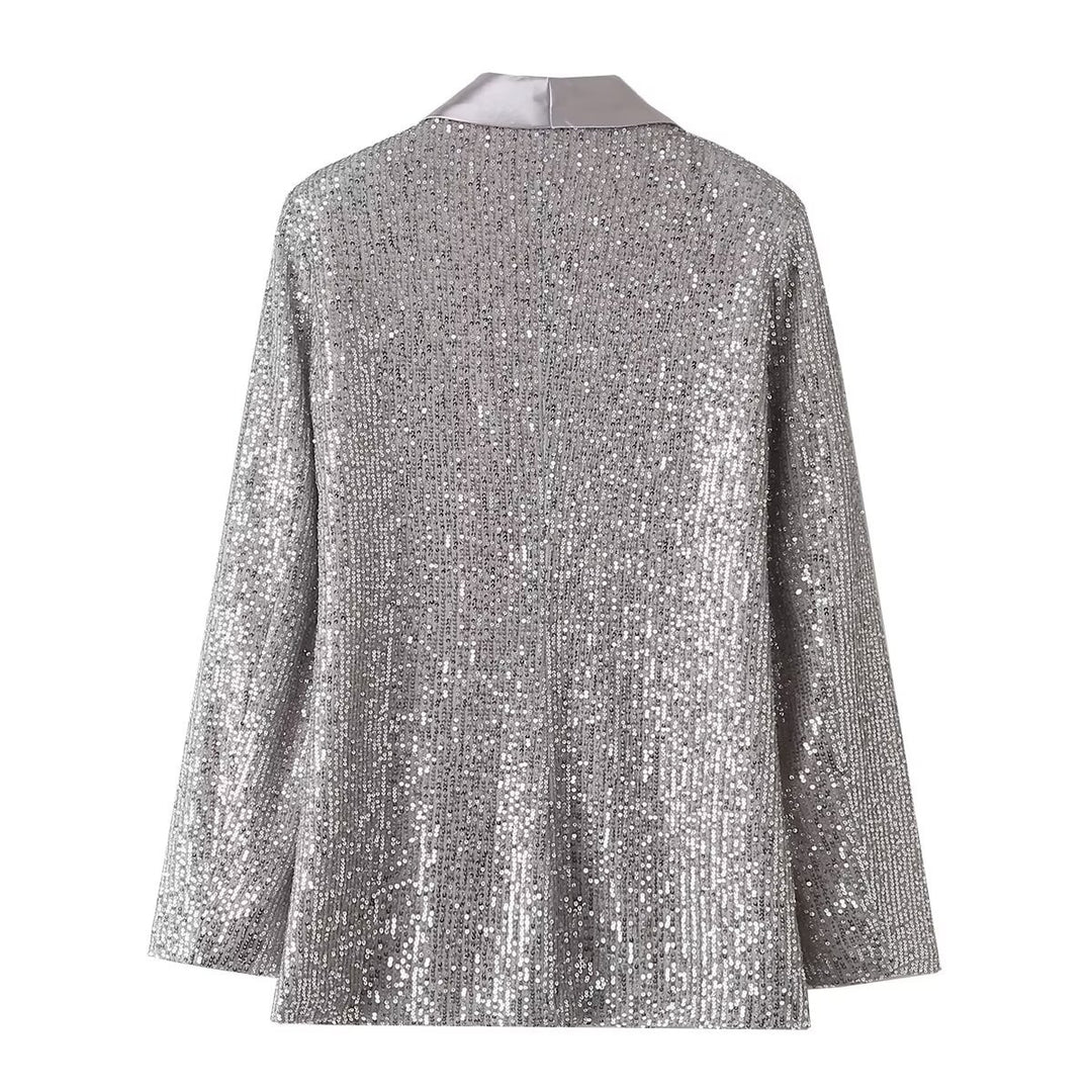 Dame elegant palietter Blazer Stilla