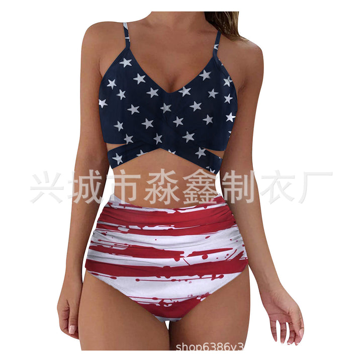 Dame Crop-Top bikini sæt med flettet design Skovae