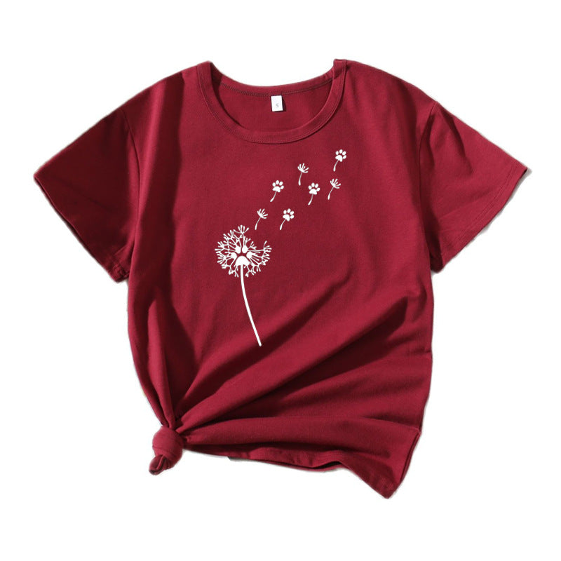 Kvinder kunstnerisk mælkebøtte grafik T-shirt Stilla