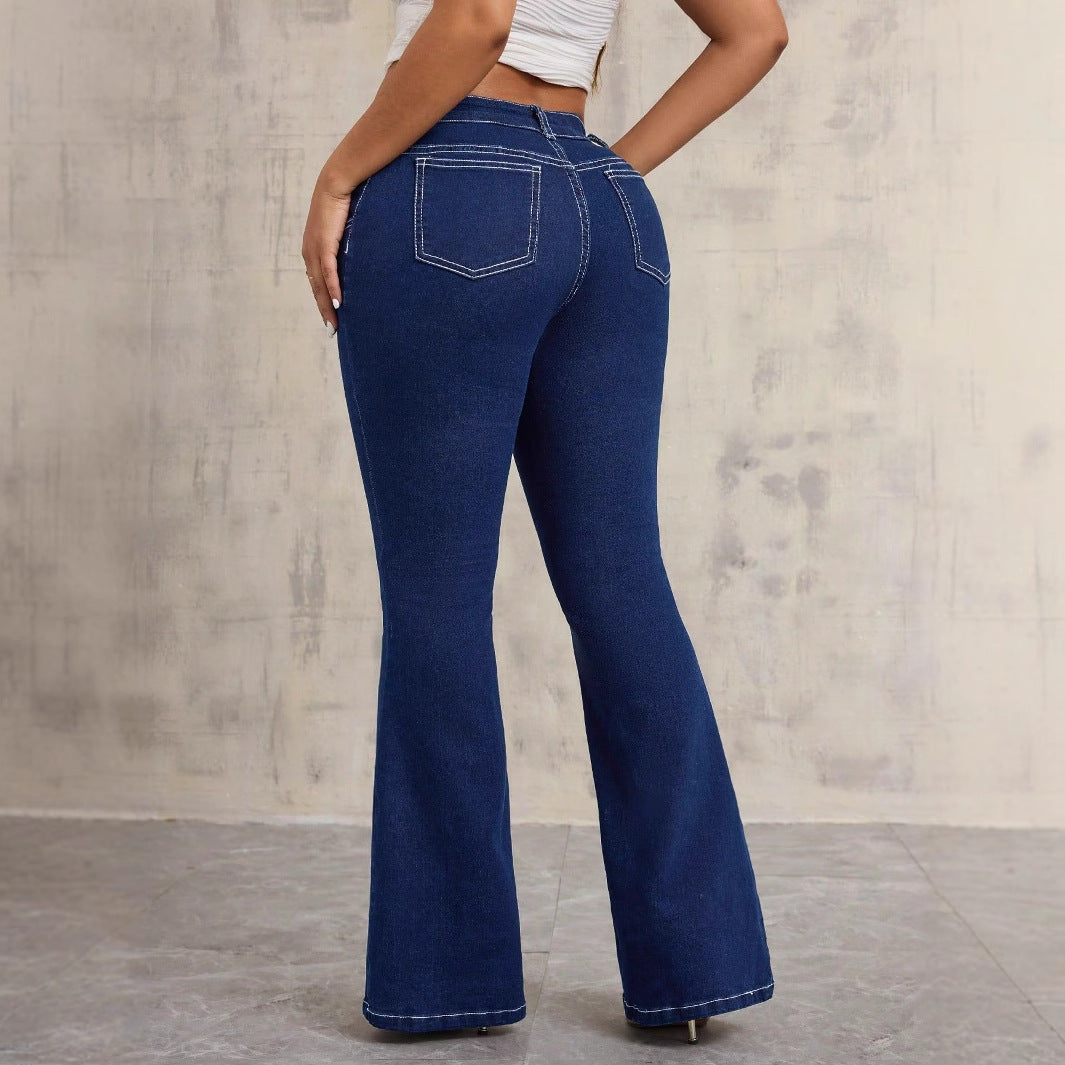 Kvindernes Flared Høj Talje Jeans Stilla