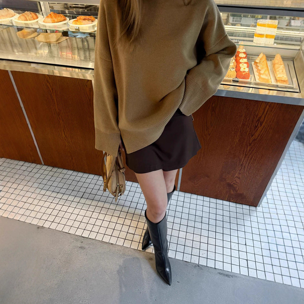 Kvindernes bløde oversized sweater med klassiske sømme og løst fit Stilla