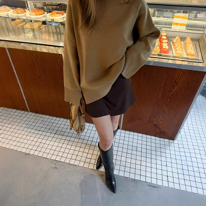 Kvindernes bløde oversized sweater med klassiske sømme og løst fit Stilla