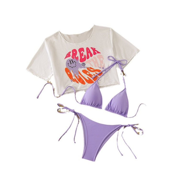 Dame Grafiktryk Bikini og Crop Top Sæt Stilla