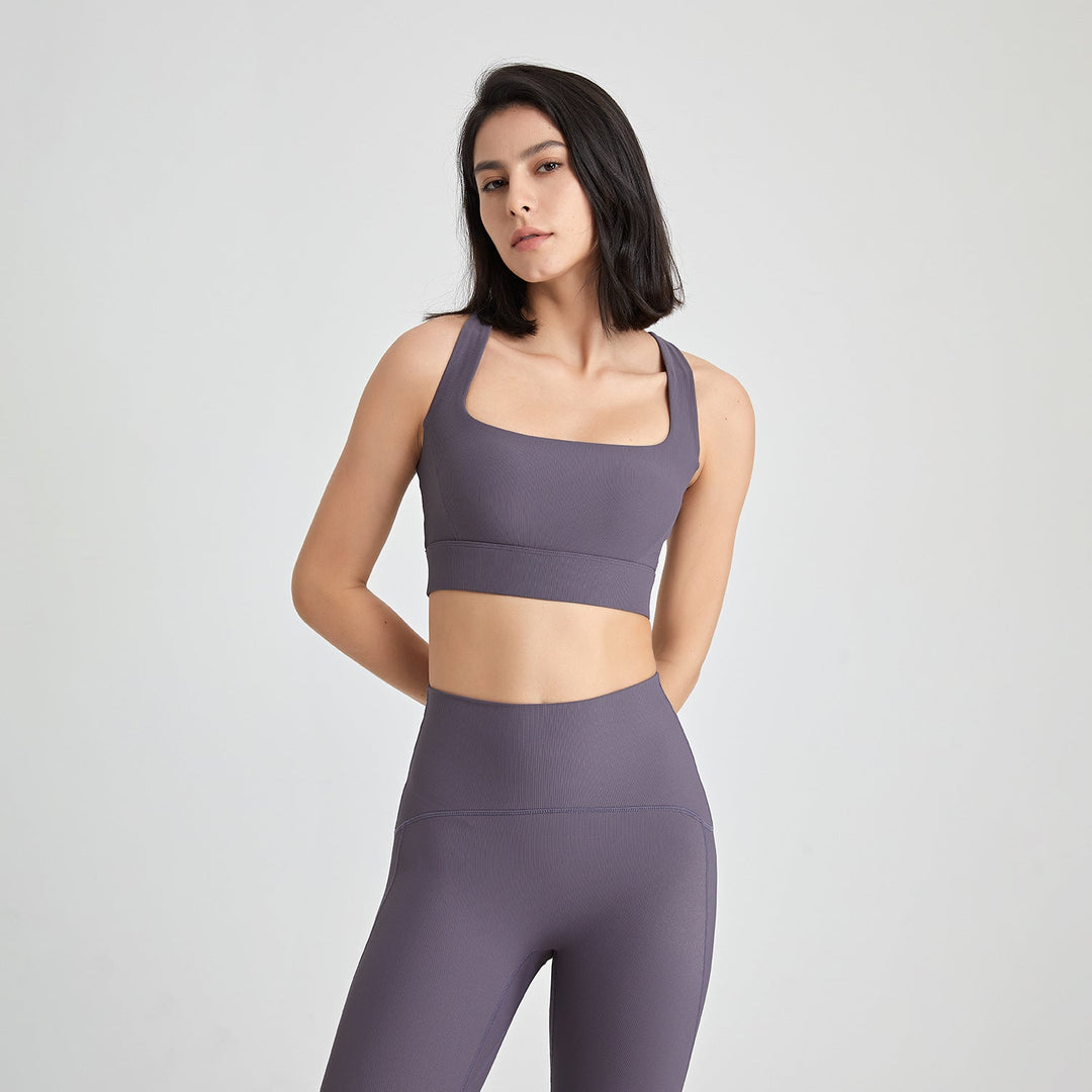 Stilla | Back U Hals Stødabsorberende Yoga Bh Nude Feel Push up Fitness Vest Til Kvinder
