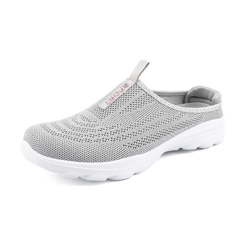 Dame nan strikket mule-sneaker med åben hælkant, elastisk indgang og polstret sål Skovae